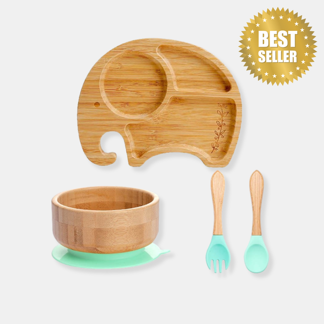 Elephantastic Suction Plate, Bowl and Utensil Set
