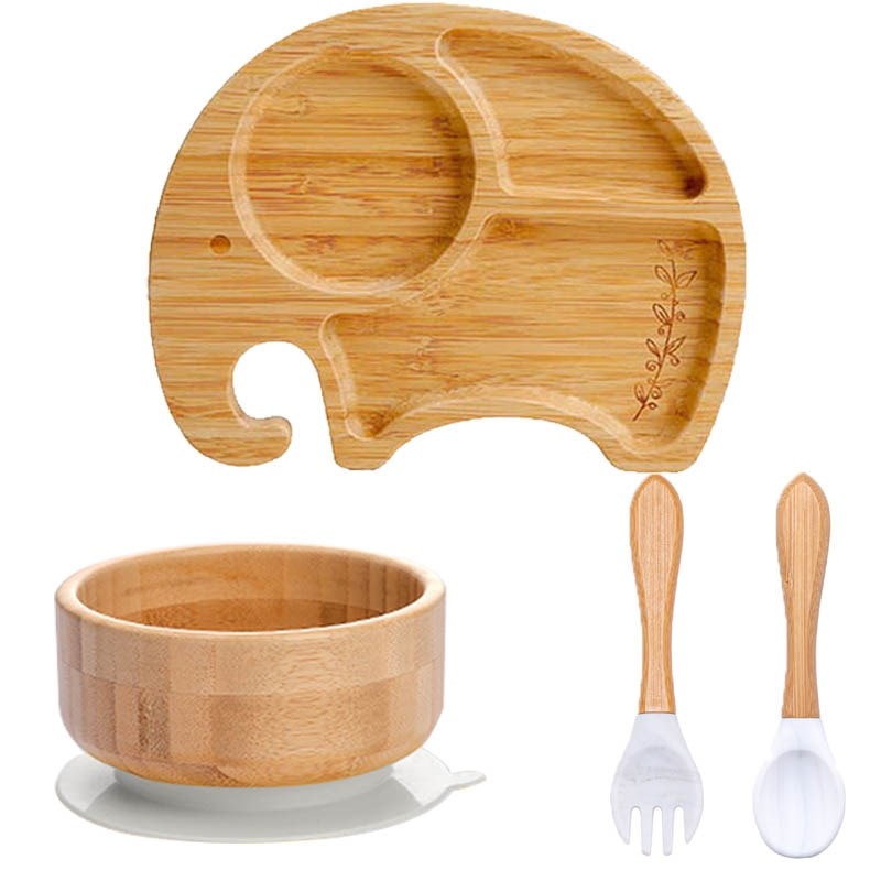 Elephantastic Suction Plate, Bowl and Utensil Set