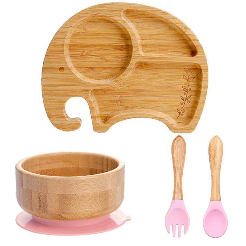 Elephantastic Suction Plate, Bowl and Utensil Set